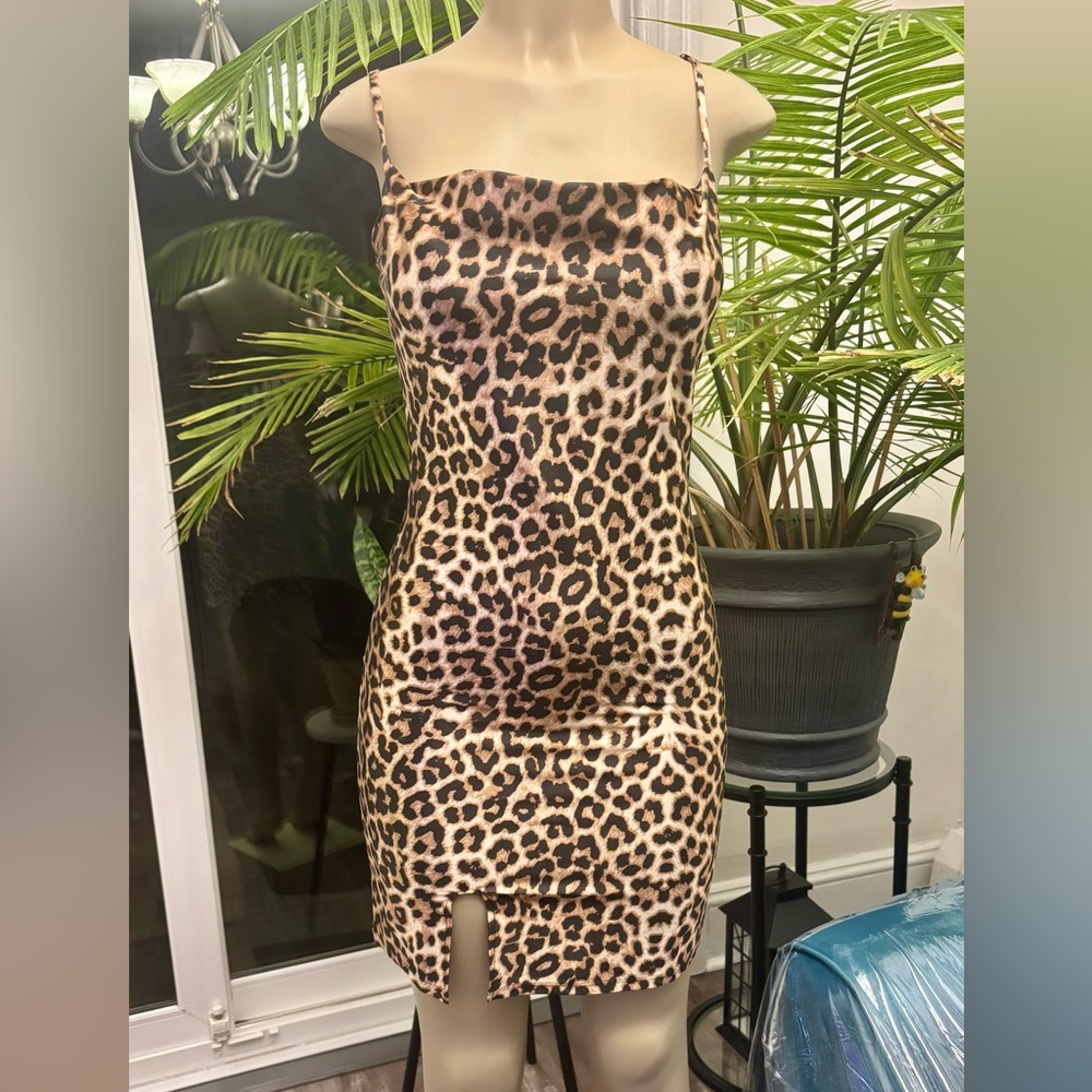 Leopard Print Mini Dress